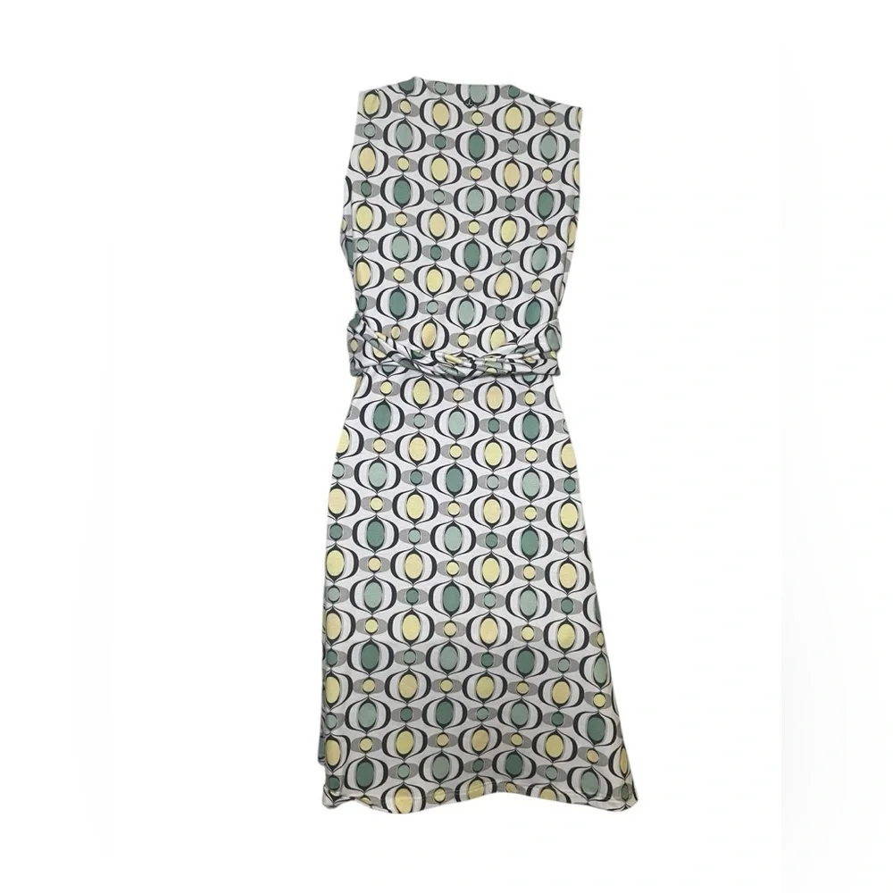 prAna Retro Geometric Print Sleeveless Wrap Mini Dress Size Small